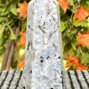 Shop Rainbow Moonstone Points & Wands! A+ Large 210MM 8 faceted White Rainbow Moonstone Crystal Healing Metaphysical Natural Stone Obelisk Tower | Natural genuine stones & crystals in various shapes & sizes. Buy raw cut, tumbled, or polished gemstones for making jewelry or crystal healing energy vibration raising reiki stones. #crystals #gemstones #crystalhealing #crystalsandgemstones #energyhealing #affiliate #ad