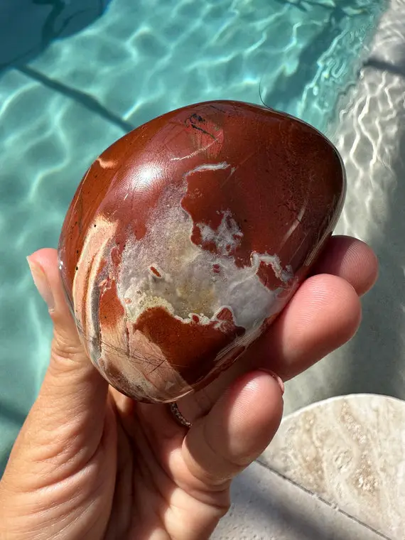Xl Red Jasper Palmstone, Courage , Strength, Protection
