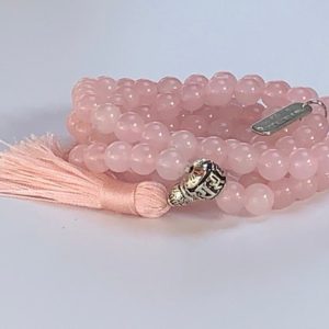 Shop Rose Quartz Necklaces! AAA Rose Quartz Mala Necklace | LOVE | rose quartz necklace, 108 mala beads necklace, mala tassel necklace, japa mala, gemstone mala necklac | Natural genuine Rose Quartz necklaces. Buy crystal jewelry, handmade handcrafted artisan jewelry for women.  Unique handmade gift ideas. #jewelry #beadednecklaces #beadedjewelry #gift #shopping #handmadejewelry #fashion #style #product #necklaces #affiliate #ad