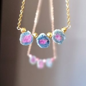Shop Ruby Necklaces! Rare Watermelon Ruby Necklace Silver Gold Rose Gold Necklace Raw Ruby Necklace July Birthstone | Natural genuine Ruby necklaces. Buy crystal jewelry, handmade handcrafted artisan jewelry for women.  Unique handmade gift ideas. #jewelry #beadednecklaces #beadedjewelry #gift #shopping #handmadejewelry #fashion #style #product #necklaces #affiliate #ad