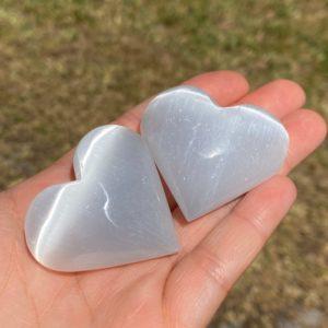 Shop Selenite Stones & Crystals! Selenite Heart, Selenite, Selenite Puffy Heart, Selenite Crystal Heart, Gypsum, Gypsum Crystal, Gypsum Heart, Crystal Heart, Hearts, White | Natural genuine stones & crystals in various shapes & sizes. Buy raw cut, tumbled, or polished gemstones for making jewelry or crystal healing energy vibration raising reiki stones. #crystals #gemstones #crystalhealing #crystalsandgemstones #energyhealing #affiliate #ad