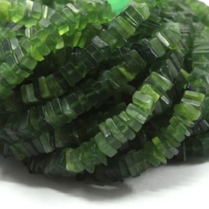 Shop Serpentine Bead Shapes! 16" Long Good Quality 1 Strand Natural Serpentine Gemstone, Smooth Heishi Beads, Size 6.5-7 MM Square Beads Making Jewelry Green Serpentine | Natural genuine other-shape Serpentine beads for beading and jewelry making.  #jewelry #beads #beadedjewelry #diyjewelry #jewelrymaking #beadstore #beading #affiliate #ad