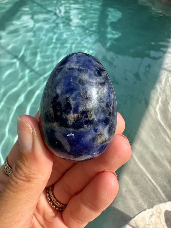 Dark Blue Sodalite Egg, Truth, Clarity, Intuition, Sodalite Gallet