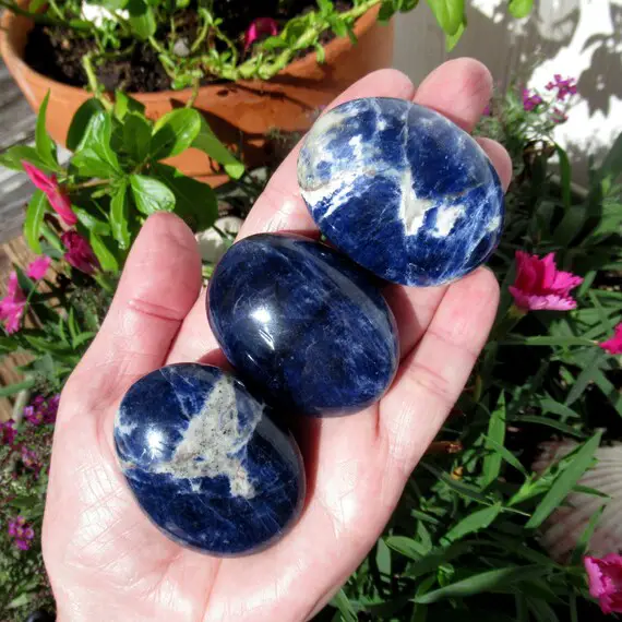 Sodalite Palm Stone, Choose One Natural Sodalite From Namibia