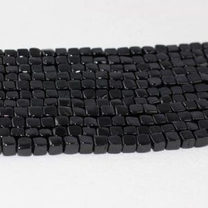 Shop Spinel Bead Shapes! 1 Strand Natural Black Spinel Cube Shape 5-6mm Smooth Beads 9" Long black Spinel beads Smooth Stone Black Stone Spinel Beads Black Spinel | Natural genuine other-shape Spinel beads for beading and jewelry making.  #jewelry #beads #beadedjewelry #diyjewelry #jewelrymaking #beadstore #beading #affiliate #ad