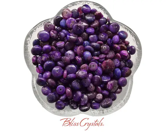 Sugilite Rondelle 6 Mm Beads 2 Pack Drilled Hand Matched From Loose Lot Jewelry & Crafts #sb21