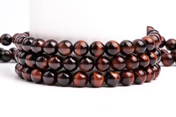 Natural Mahogany Red Tiger Eye Gemstone Grade Aaa Round 4mm 6mm 8mm 10mm 12mm Loose Beads