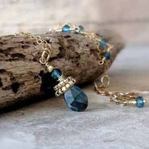 Shop Topaz Necklaces! London Topaz Necklace, Genuine London Topaz Jewelry Dainty Gold Necklace One Of Kind December Birthstone Unique Gift For Her | Natural genuine Topaz necklaces. Buy crystal jewelry, handmade handcrafted artisan jewelry for women.  Unique handmade gift ideas. #jewelry #beadednecklaces #beadedjewelry #gift #shopping #handmadejewelry #fashion #style #product #necklaces #affiliate #ad