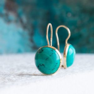 Shop Turquoise Earrings! Turquoise Earrings For Women, Solid Gold Earrings, Turquoise Jewelry, Boho Turquoise Earrings, Dangle Earrings, Drop Earrings, Fine Jewelry | Natural genuine Turquoise earrings. Buy crystal jewelry, handmade handcrafted artisan jewelry for women.  Unique handmade gift ideas. #jewelry #beadedearrings #beadedjewelry #gift #shopping #handmadejewelry #fashion #style #product #earrings #affiliate #ad