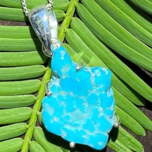 Shop Turquoise Necklaces! Natural Turquoise and 925 Silver Healing Stone Necklace with Positive Healing Energy! | Natural genuine Turquoise necklaces. Buy crystal jewelry, handmade handcrafted artisan jewelry for women.  Unique handmade gift ideas. #jewelry #beadednecklaces #beadedjewelry #gift #shopping #handmadejewelry #fashion #style #product #necklaces #affiliate #ad
