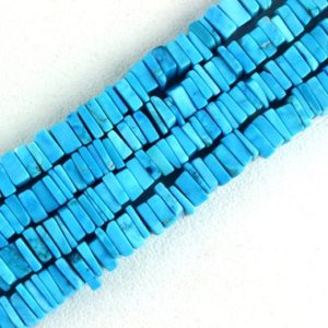 Good Quality 16" Long Strand Turquoise Heishi Beads,Smooth Square Beads,Blue Turquoise Beads, 5-6 MM Size Gemstone Beads, Wholesale Price | Natural genuine other-shape Gemstone beads for beading and jewelry making.  #jewelry #beads #beadedjewelry #diyjewelry #jewelrymaking #beadstore #beading #affiliate #ad