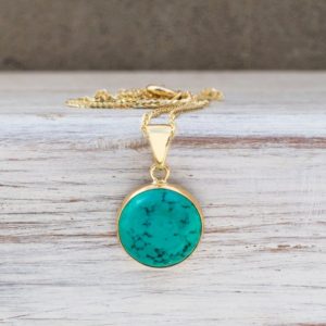Shop Turquoise Jewelry! Turquoise Necklace, Birthstone Necklace, Boho Necklace, Turquoise Pendant, Dainty Gold Necklace, Delicate Necklace, Gold Necklace | Natural genuine Turquoise jewelry. Buy crystal jewelry, handmade handcrafted artisan jewelry for women.  Unique handmade gift ideas. #jewelry #beadedjewelry #beadedjewelry #gift #shopping #handmadejewelry #fashion #style #product #jewelry #affiliate #ad