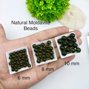 Moldavite Round Beads