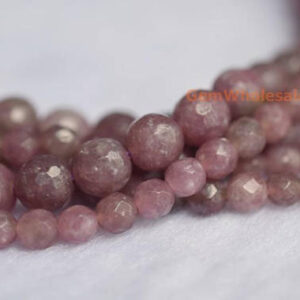 Lepidolite Faceted Beads