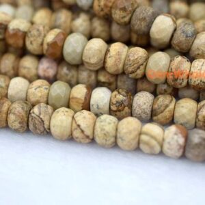 Picture Jasper Rondelle Beads