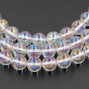 Angel Aura Quartz Round Beads
