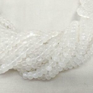 Selenite Rondelle Beads