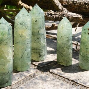 Prehnite Points & Wands Prehnite Points & Wands