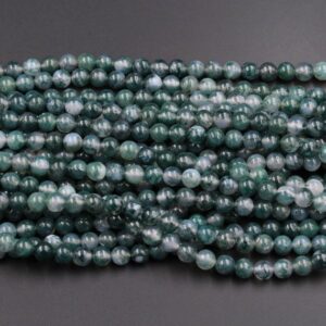 Moss Agate Beads