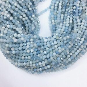 Aquamarine Faceted Beads
