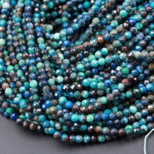 Azurite Faceted Beads