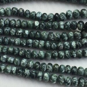 Seraphinite Rondelle Beads Seraphinite Rondelle Beads