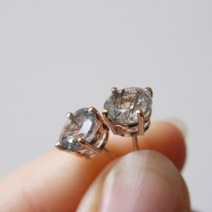 Tourmalinated Quartz Earrings