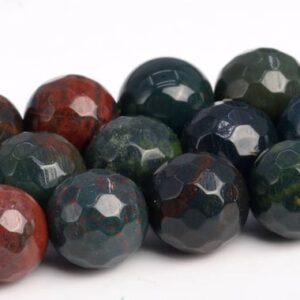 Bloodstone Faceted Beads