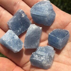 Blue Calcite Crystals & Stones