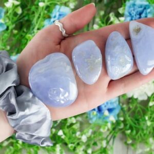 Tumbled Blue Lace Agate Stones
