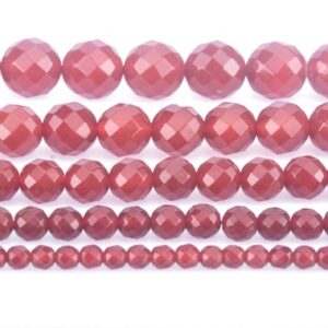 Carnelian Faceted Beads