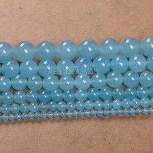 Blue Chalcedony Round Beads