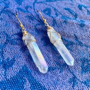 Angel Aura Quartz Earrings