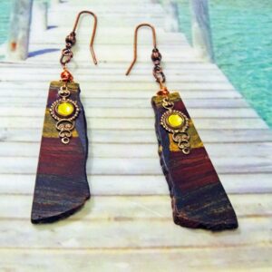 Tiger Iron Earrings