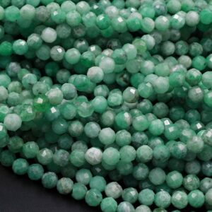 Emerald Faceted Beads