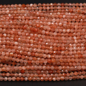 Sunstone Faceted Beads
