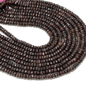 Garnet Rondelle Beads