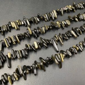 Golden Obsidian Chip Beads
