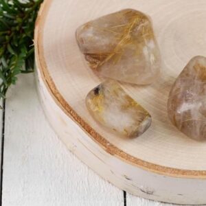 Tumbled Rutilated Quartz Stones