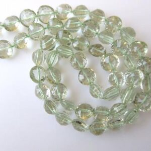 Green Amethyst Round Beads Green Amethyst Round Beads