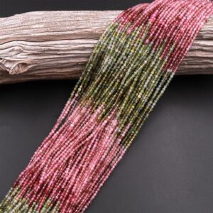 Green Tourmaline Faceted Beads