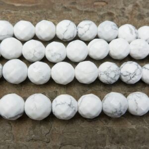 Howlite Faceted Beads