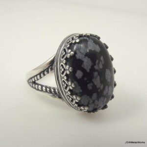 Snowflake Obsidian Rings Snowflake Obsidian Rings