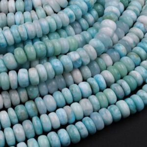 Larimar Rondelle Beads