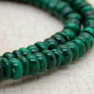 Malachite Rondelle Beads