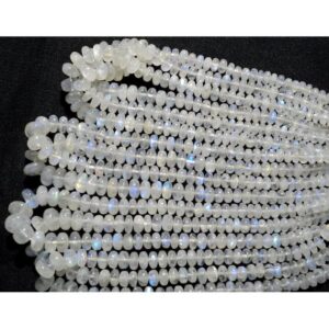 Rainbow Moonstone Rondelle Beads