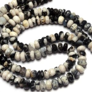 Dendritic Agate Rondelle Beads Dendritic Agate Rondelle Beads