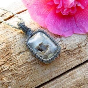 Ocean Jasper gemstone healing necklace, solar plexus healing, expression of love, druzy jewelry, jasper healing stone necklace,