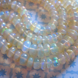 Opal Rondelle Beads