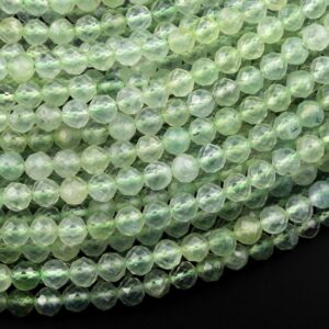 Prehnite Faceted Beads